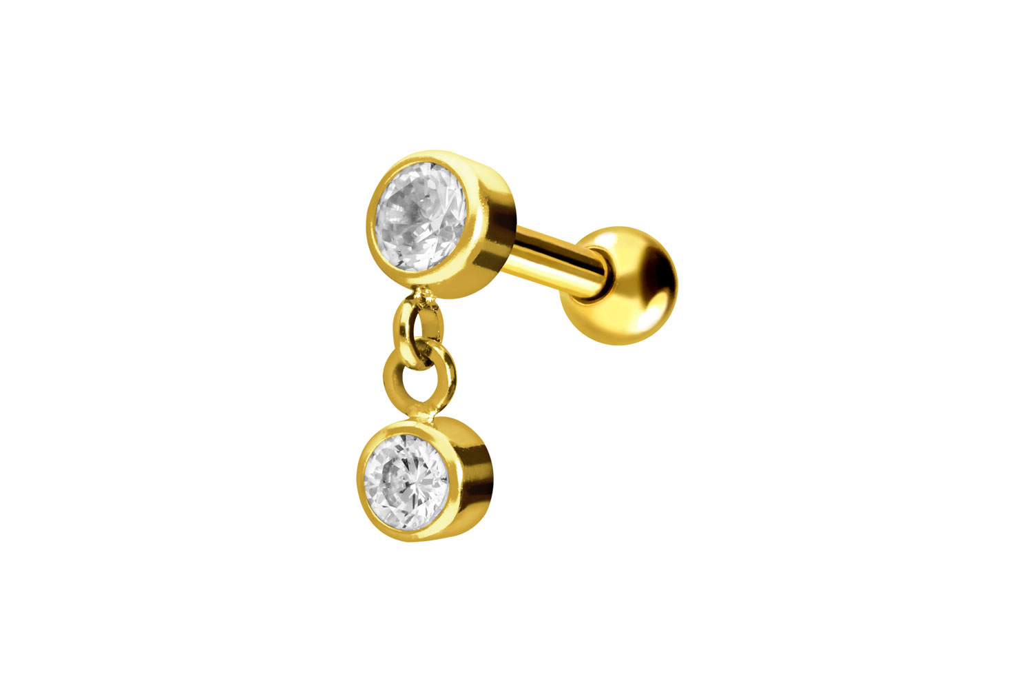 Titan Ohrpiercing 2 KRISTALLE